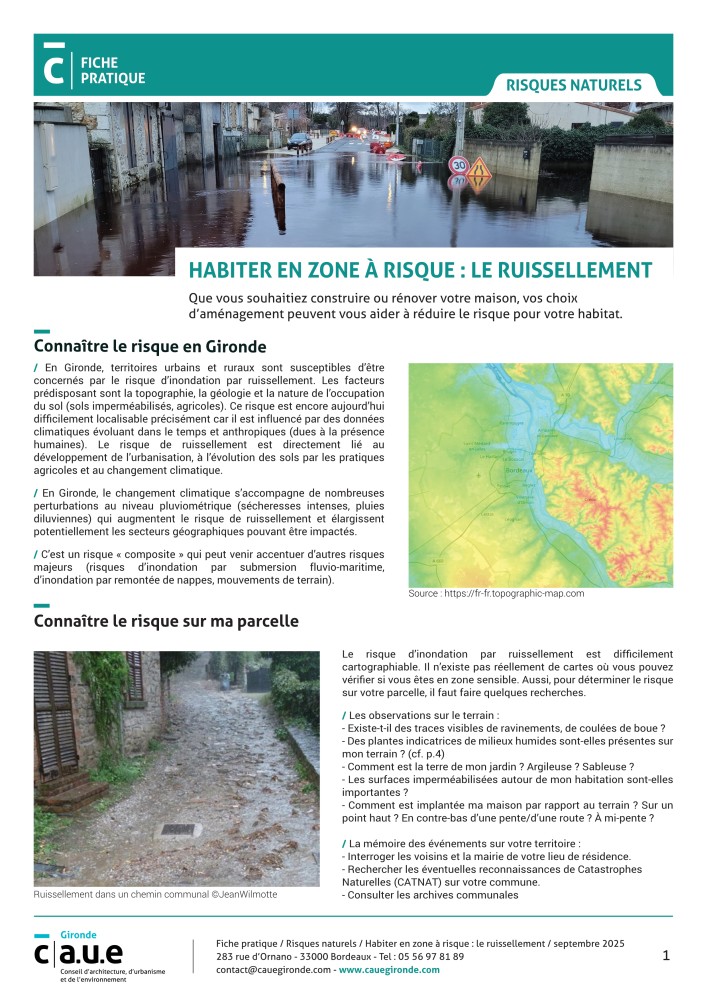 Le risque inondation par ruissellement